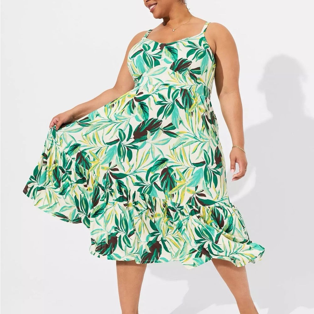 NWT Torrid Super Soft Tropical Print Midi Dress - Torrid Size 3 (22-24, 3X) - Picture 3 of 16